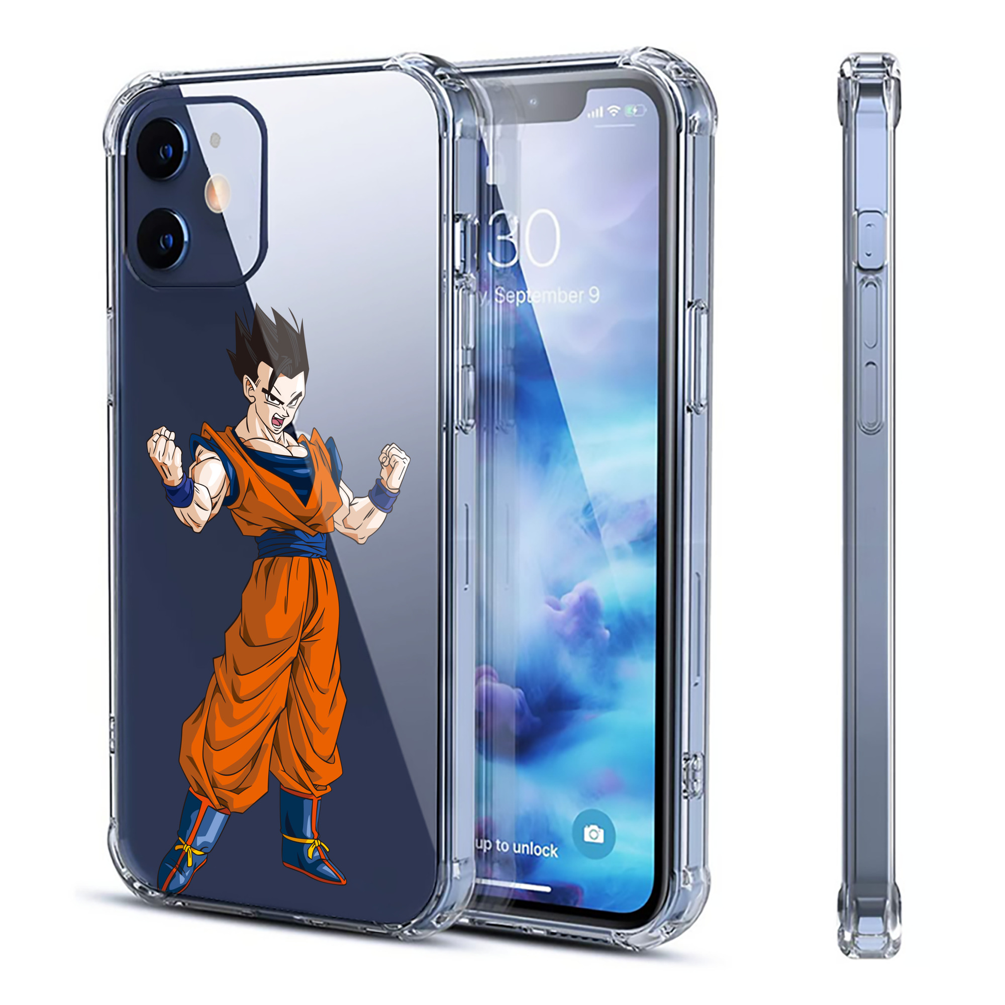 （画像用） ドラゴンボール 孫 悟飯（そんごはん）DRAGON BALL Son Gohan 【iPhone 12シリーズ対応】透明スマホケース（クリアソフトケース）